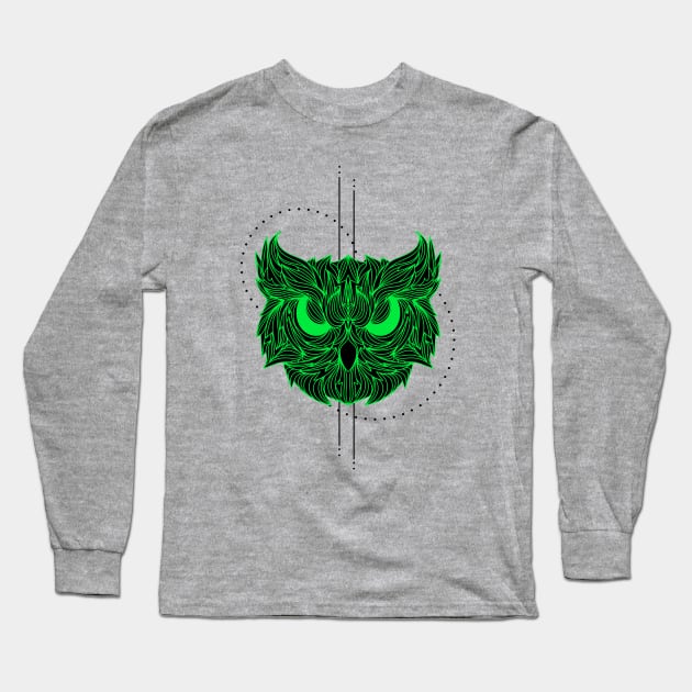 Owl illustration Long Sleeve T-Shirt by Wolf Clothing Co